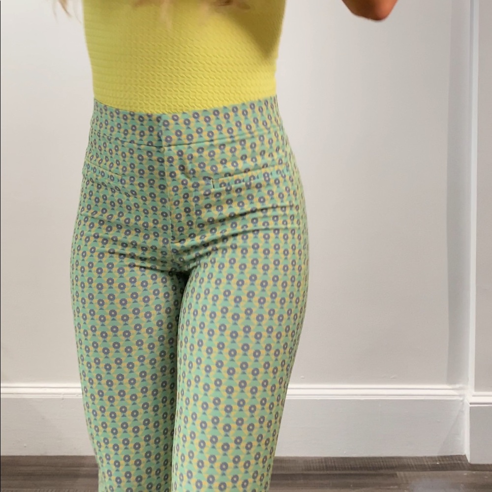 Zara floral cropped pant